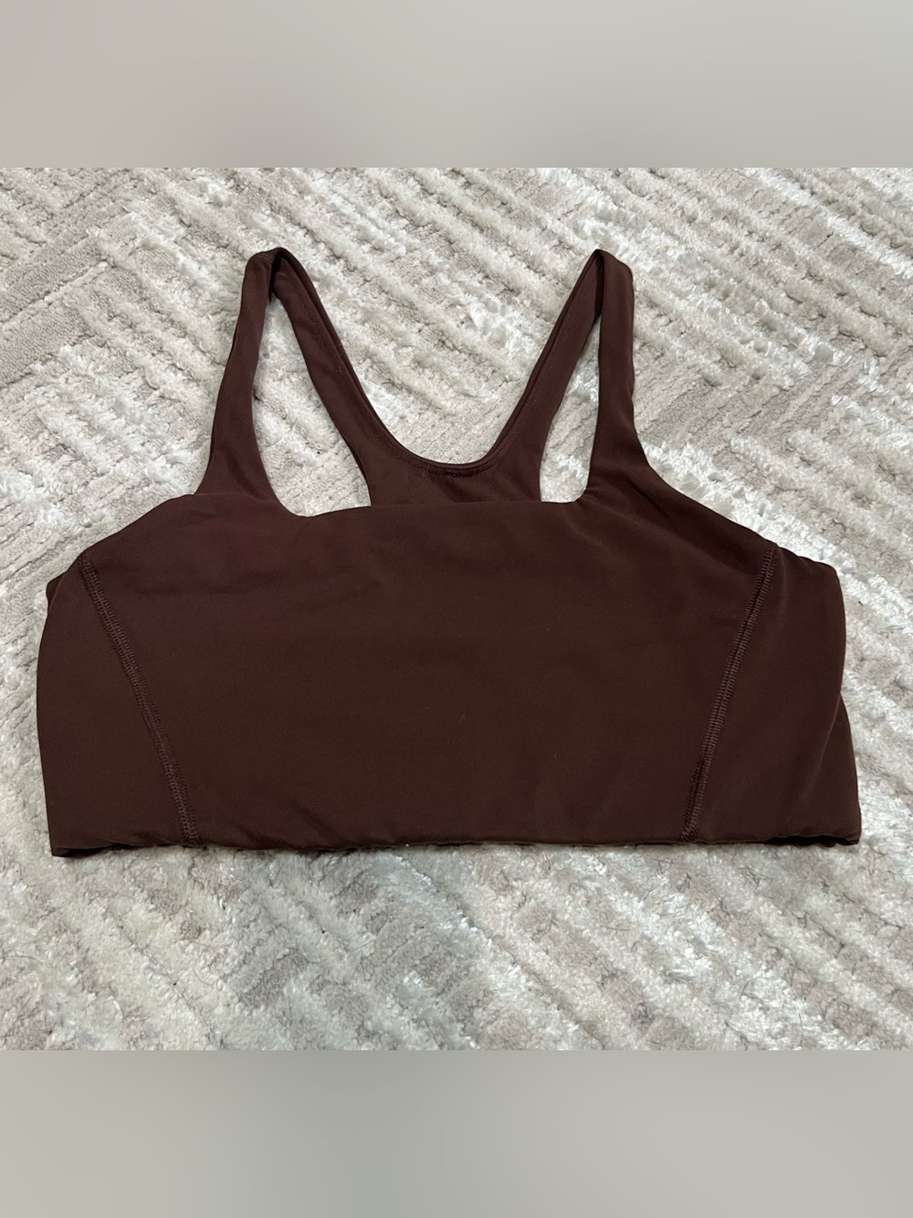 Free People Women's Rich Brown Sports Bra Elastic Rib Band Size XS